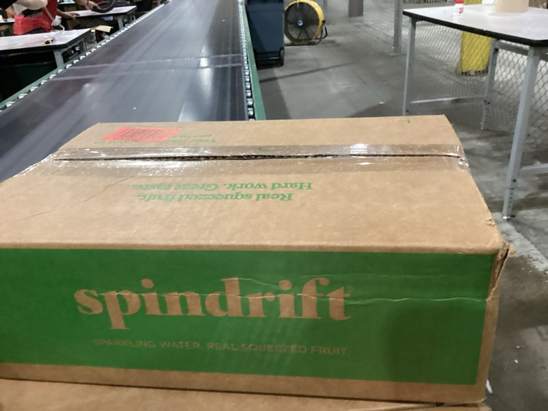 Condition photo showing New/Like New for best  buy date 8/26/26****spindrift real fruit sparkling seltzer water, lemon/grapefruit/cucumber/raspberry lime (pack of 24)