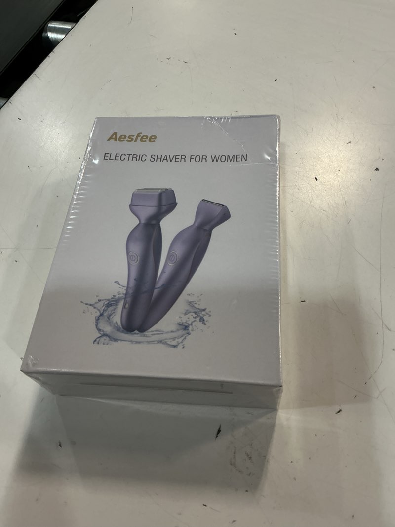 Condition photo showing New/Like New for electric razors for women face full body, 2-in-1 bikini trimmer and shavers for womens legs arms underarm pubic hair, comfort smooth lady body trimmers ipx7 waterproof wet and dry, usb-c rechargeable purple