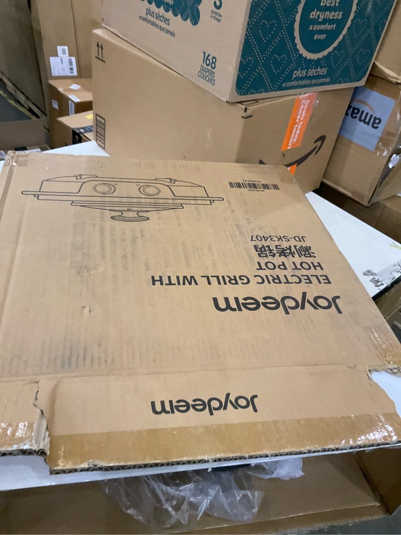 Condition photo showing Good Condition for Joydeem Electric Grill with Shabu Shabu Hot Pot, Compact Korean BBQ Hotpot Combo Machine, 2L Hot Pot, Suitable for 1-4 People, JD-SK3407