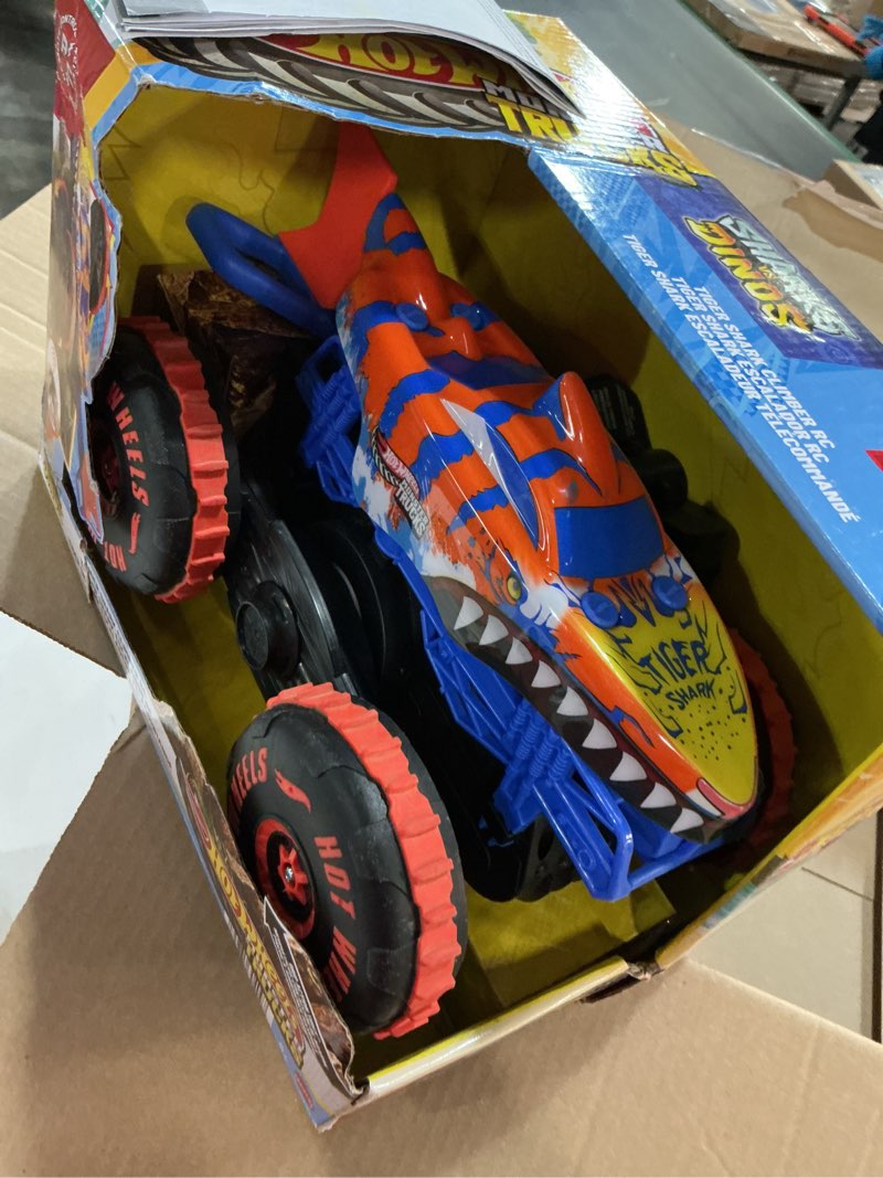 Condition photo showing Good Condition for Hot Wheels Monster Trucks Remote Control Toy Vehicle, Large-Scale RC Tiger Shark Climber with 3 Modes of Play for Racing, Climbing & Stunting
