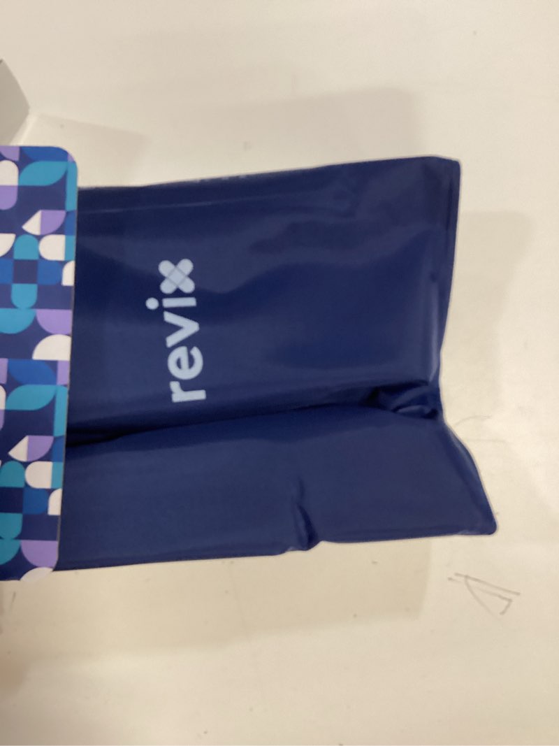 Condition photo showing New/Like New for revix ice pack for injuries reusable gel for lower back, cold packs for back shoulder, elbow, hip, leg, wrap around entire knee, soft cold compress,16 × 9" navy navy-pack 1 1.0