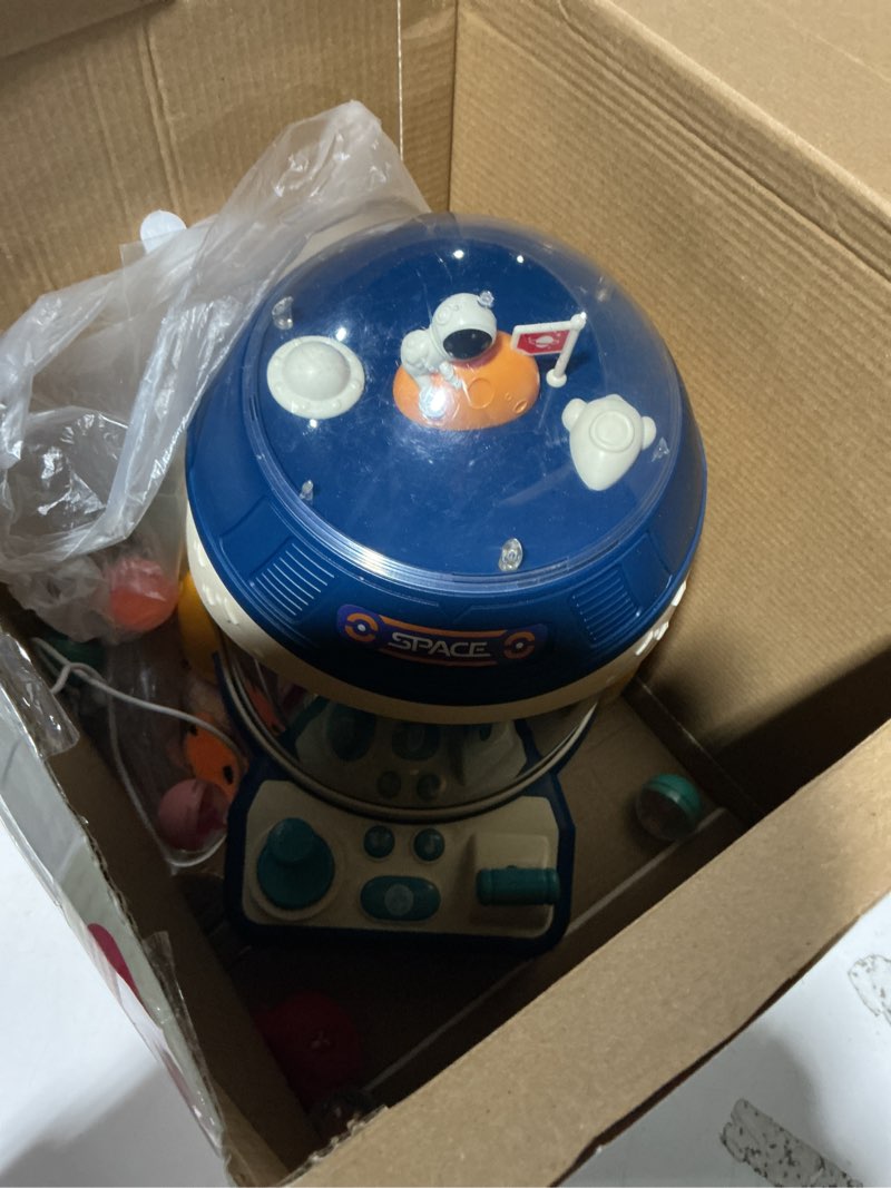 Condition photo showing As Is for Claw Machine for Kids, Kids Toy Rocket Mini Vending Machine,Cute Plush Doll, for Teen Boys and Girls, Birthday Gifts for 6-10 Years Old Boys and Girls