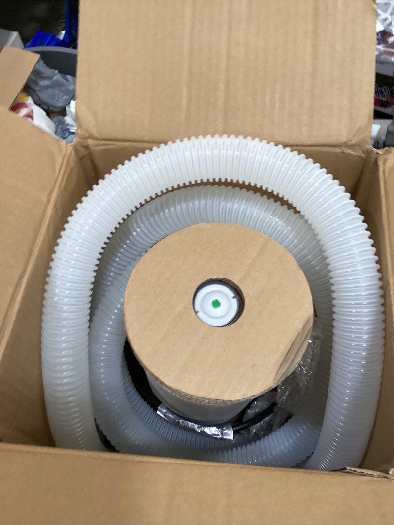 Condition photo showing As Is for intex c1000 cartridge filter pump for agp: 1000 gph pump flow rate - cartridge gauge indicator - hydroaeration technology - includes type a filter cartridge - turnover rate/system flow 750 gph 1,000 gallons per hour white