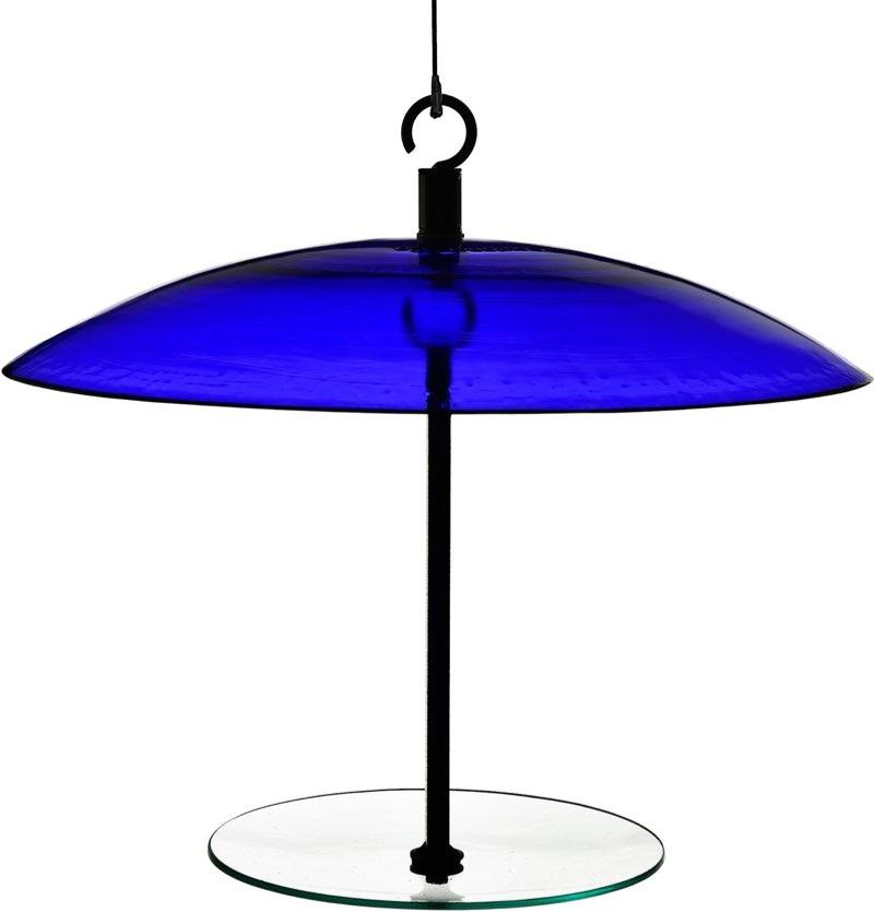 Mosaic Birds 360 Degree Seed Cylinder Bird Feeder, 15-in, Cobalt Blue