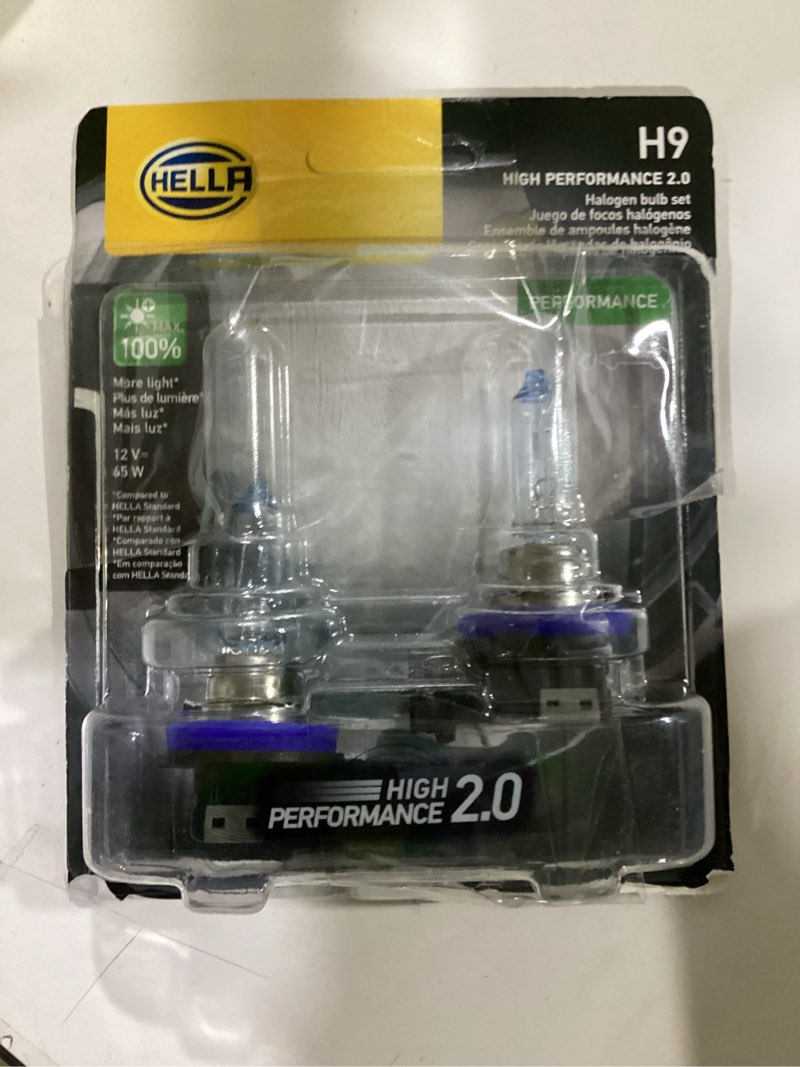 Condition photo showing New/Like New for hella h9 2.0tb high performance bulb, 12v, 65w, 2 pack hp2.0 - 65w twin blister kit