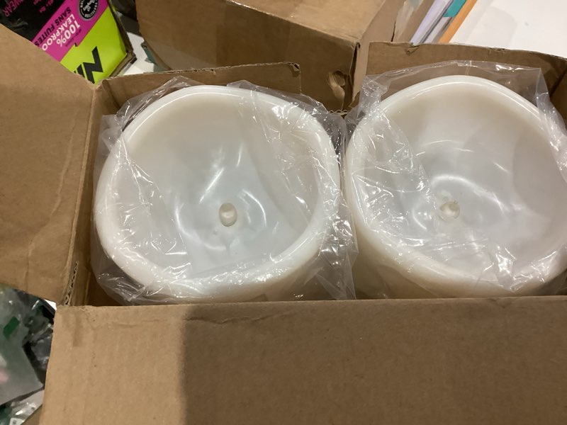 Condition photo showing Good Condition for Homemory 12" x 5" Large Waterproof Outdoor Flameless Candles with Remote Control and Timer, Battery Operated Flickering LED Pillar Candles for Outdoor Larterns, Porch, Long Lasting, Set of 2 Ivory White 5"x 12"