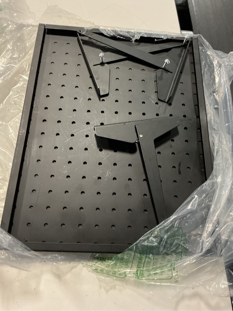 Condition photo showing Good Condition for urban deco portable & adjustable peg board display stand | 17x13 inch with 12 hooks | small pegboard quick-setup, metal jewelry organizer for retail stores, craft shows & vendor events (1-pack, black)