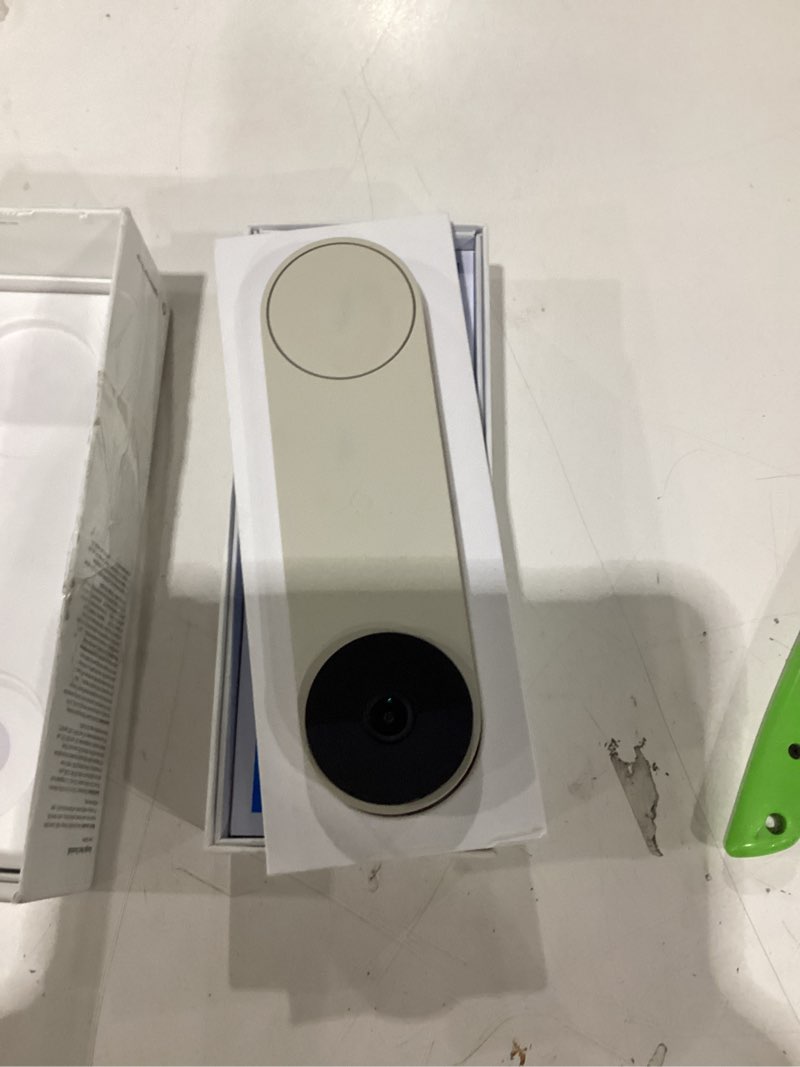 Condition photo showing As Is for Google Nest Doorbell (Battery) - Linen Linen 1 Count (Pack of 1) Nest Doorbell - Battery
