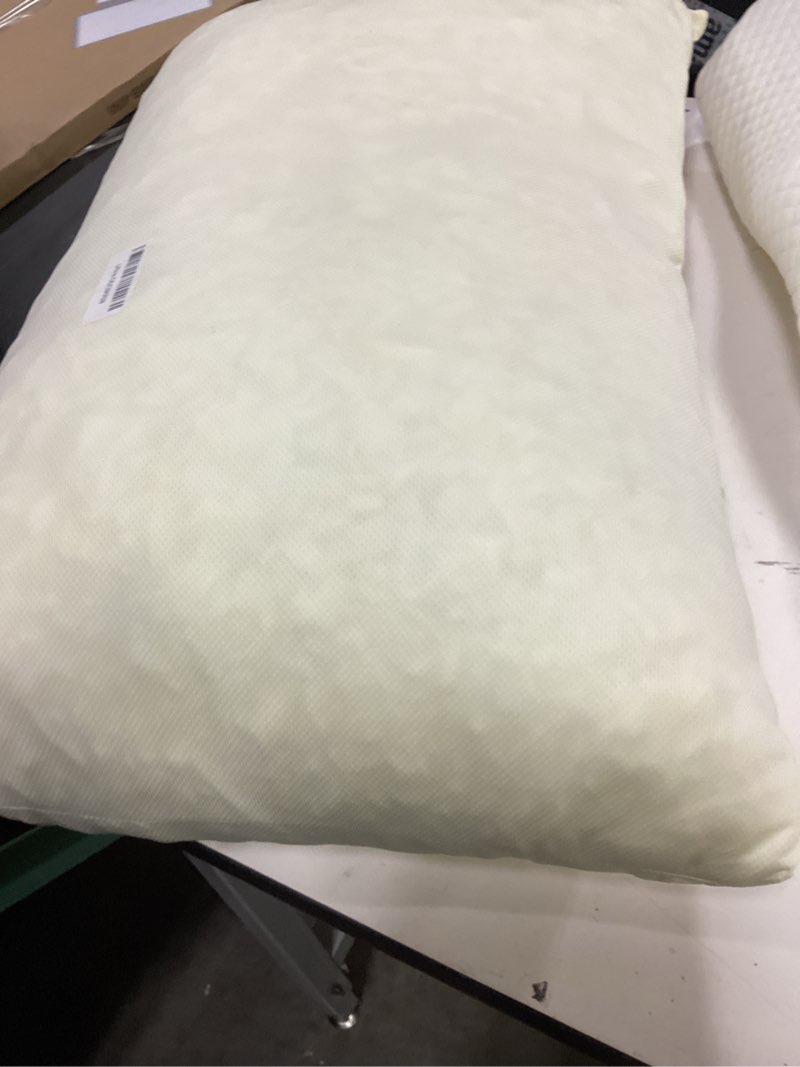 Condition photo showing As Is for easeland firm pillows shredded memory foam with adjustable fill - queen size set of 2, removable cooling cover for hot sleepers, cool bed pillow for side back stomach sleepers queen(pack of 2)