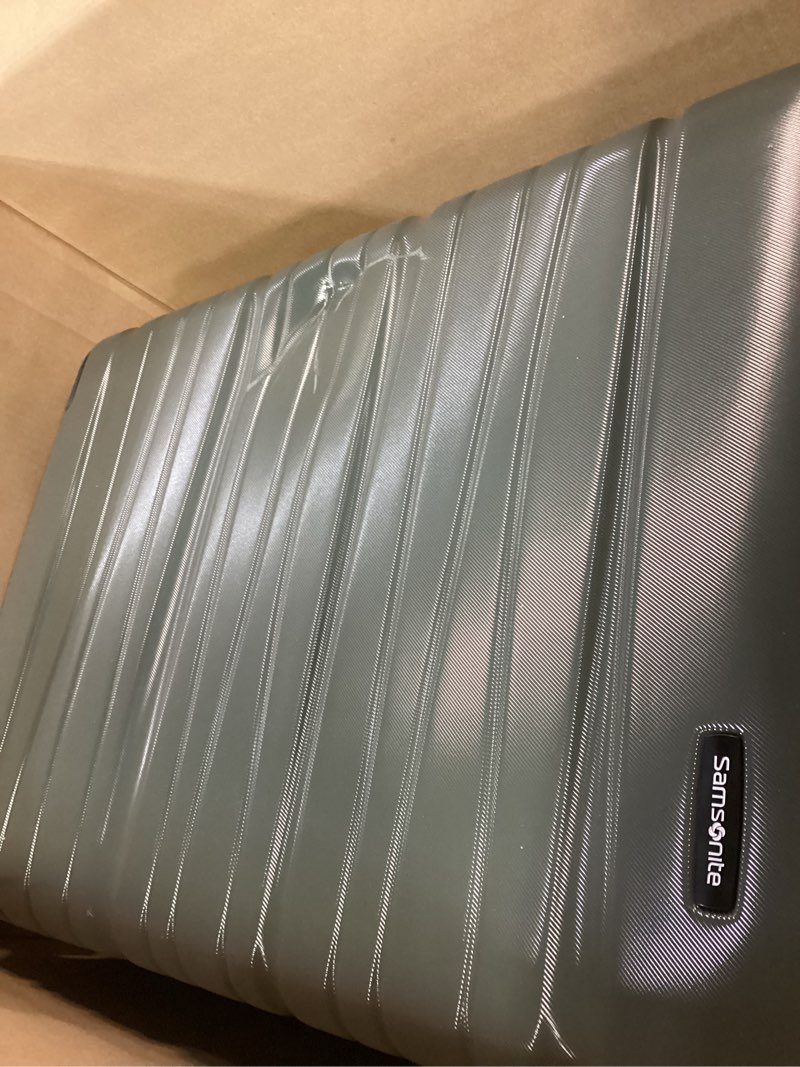 Condition photo showing As Is for Samsonite Evolve SE Hardside Expandable with Double Spinner Wheels, 2PC SET (CO/M), Army Green