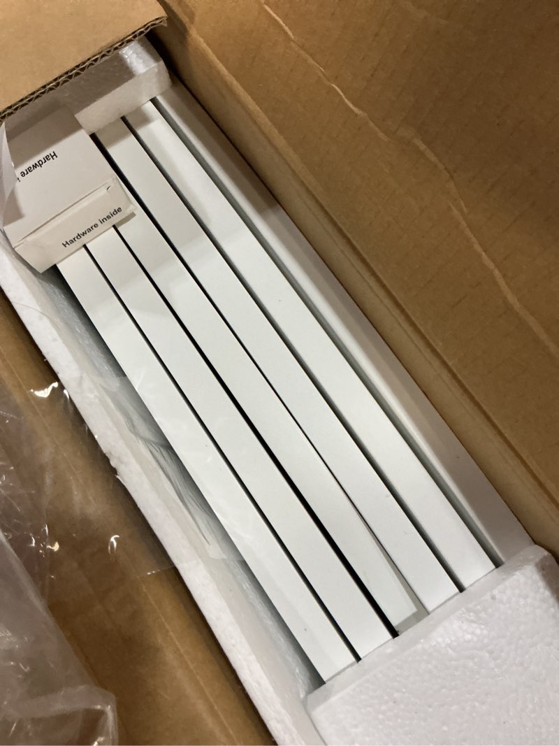 Condition photo showing Good Condition for pawland 6 panels dog gate indoor with walk through door, foldable freestanding pet gate for doorways, stairs, the houes, pet puppy safety fence, 120 in extra wide, support feet included, white white ?6 panels with door?80"w x 24"h