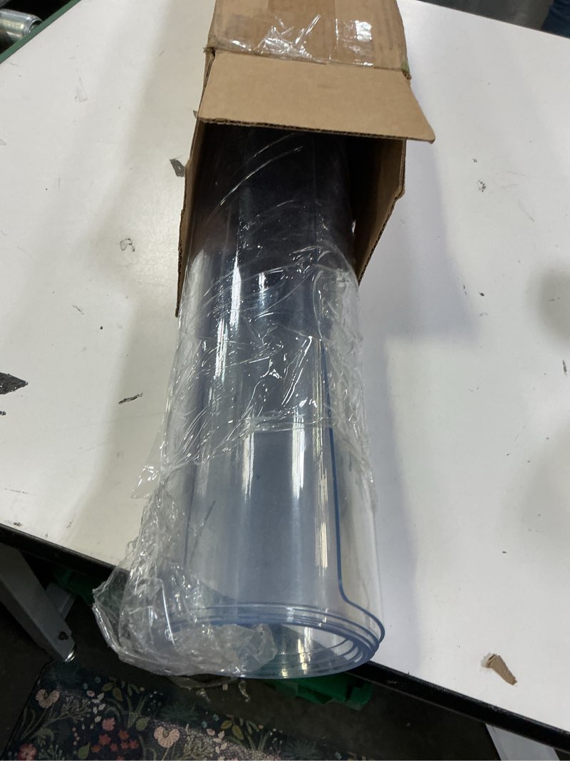 Condition photo showing Good Condition for lovepads clear table cover protector, 42 x 84 inch 2mm thick plastic table cover, table protector for dining room table, waterproof dresser cover top for kitchen, coffee, writing desk 42" x 84" (rectangular) clear 2mm