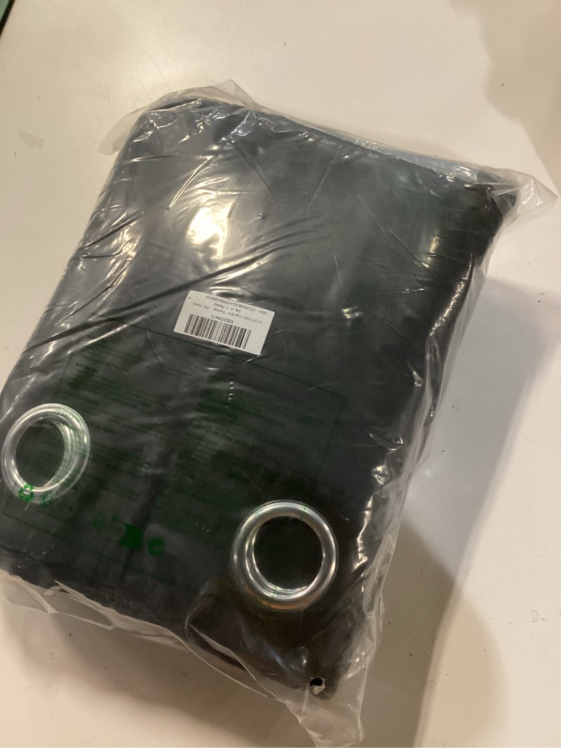 Condition photo showing New/Like New for nicetown high-end thermal curtains, full blackout curtains 84 inches long for dining room, soundproof window treatment drapes for hall room, black, 52 inches wide per panel, set of 2 panels black 52"w x 84"l (pack of 2)