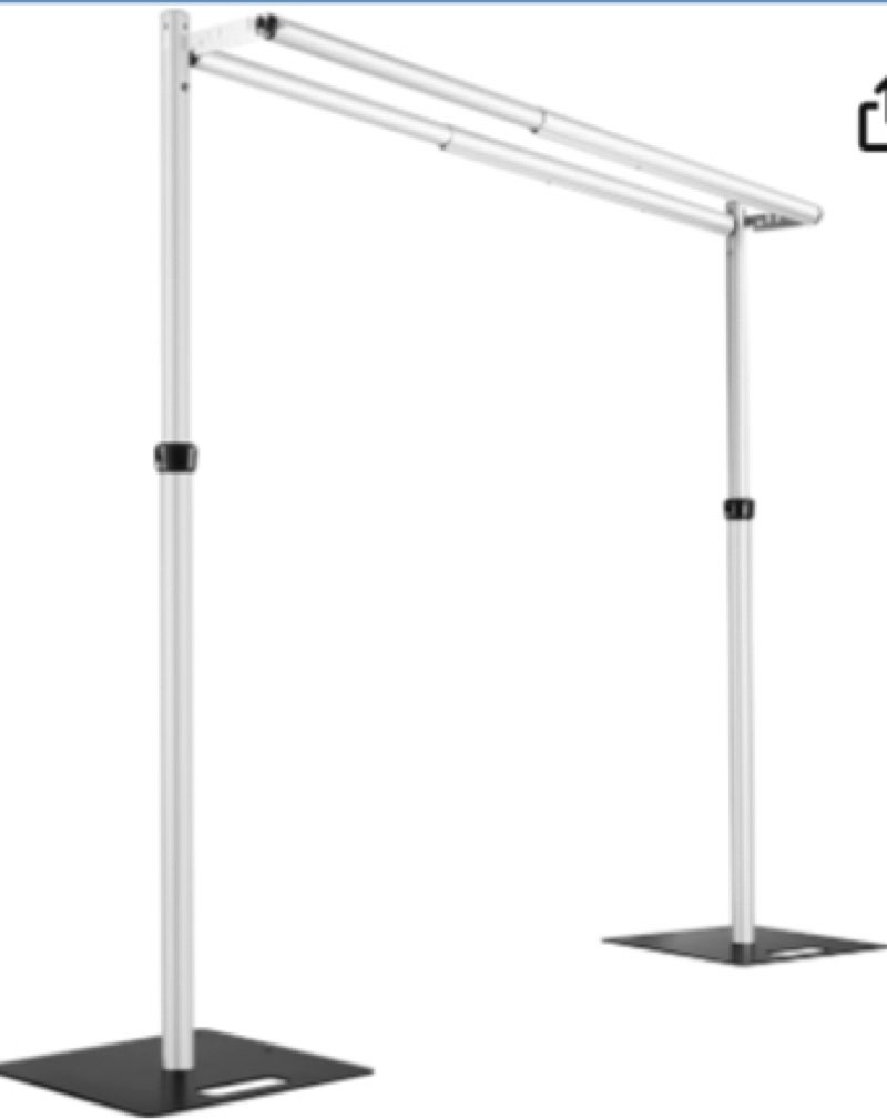 backdrop stand heavy duty,10x10ft double crossbar pipe and drape stand, adjustable aluminium flower wall backdrop, back drop stand for party event, trade shows & wedding decor