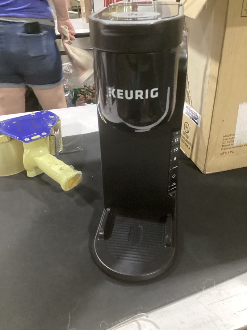 Condition photo showing Good Condition for keurig k-express single serve k-cup pod coffee maker, 3 brew sizes, strong button feature, 42oz removable reservoir, black