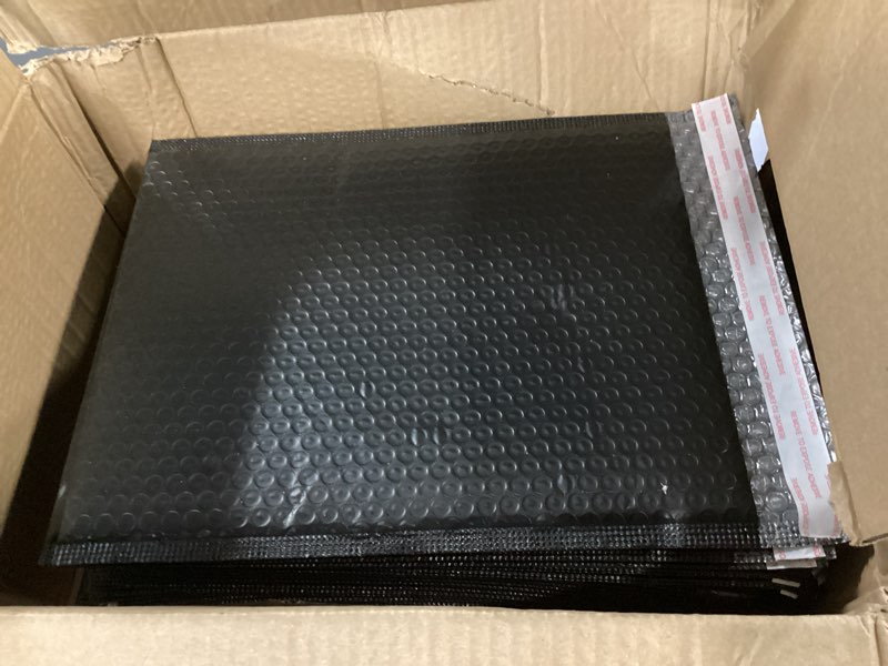 Condition photo showing Good Condition for 8.5 x 11 bubble mailers 17 pack - outer size 9x12 heavy duty black padded mailer with self seal, waterproof shipping envelopes, bubble wrap protection for ecommerce, non see through 8.5 x 12 inch 17