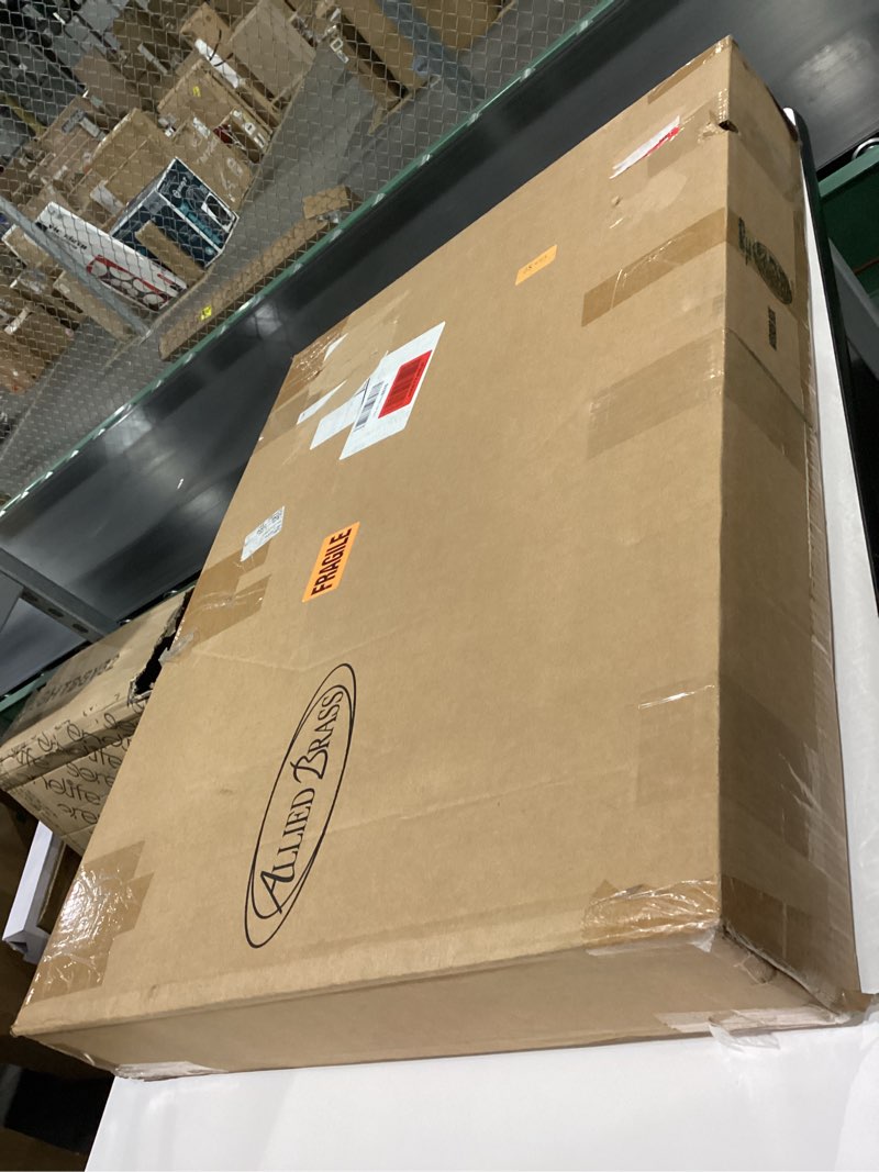 Condition photo showing New/Like New for Allied Brass WS-91 Frameless Oval Tilt Beveled Edge Wall Mirror, Polished Nickel