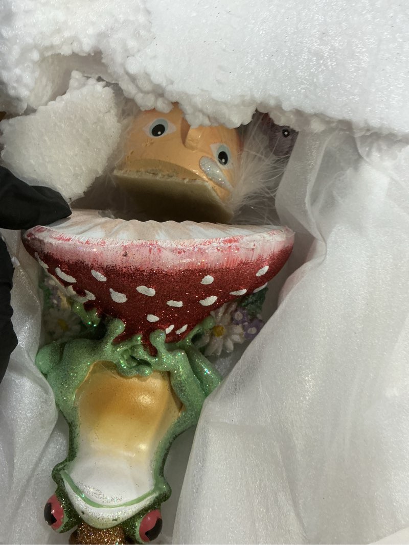 Condition photo showing As Is for Kurt Adler 16.5-Inch Hollywood Frog Prince Nutcracker