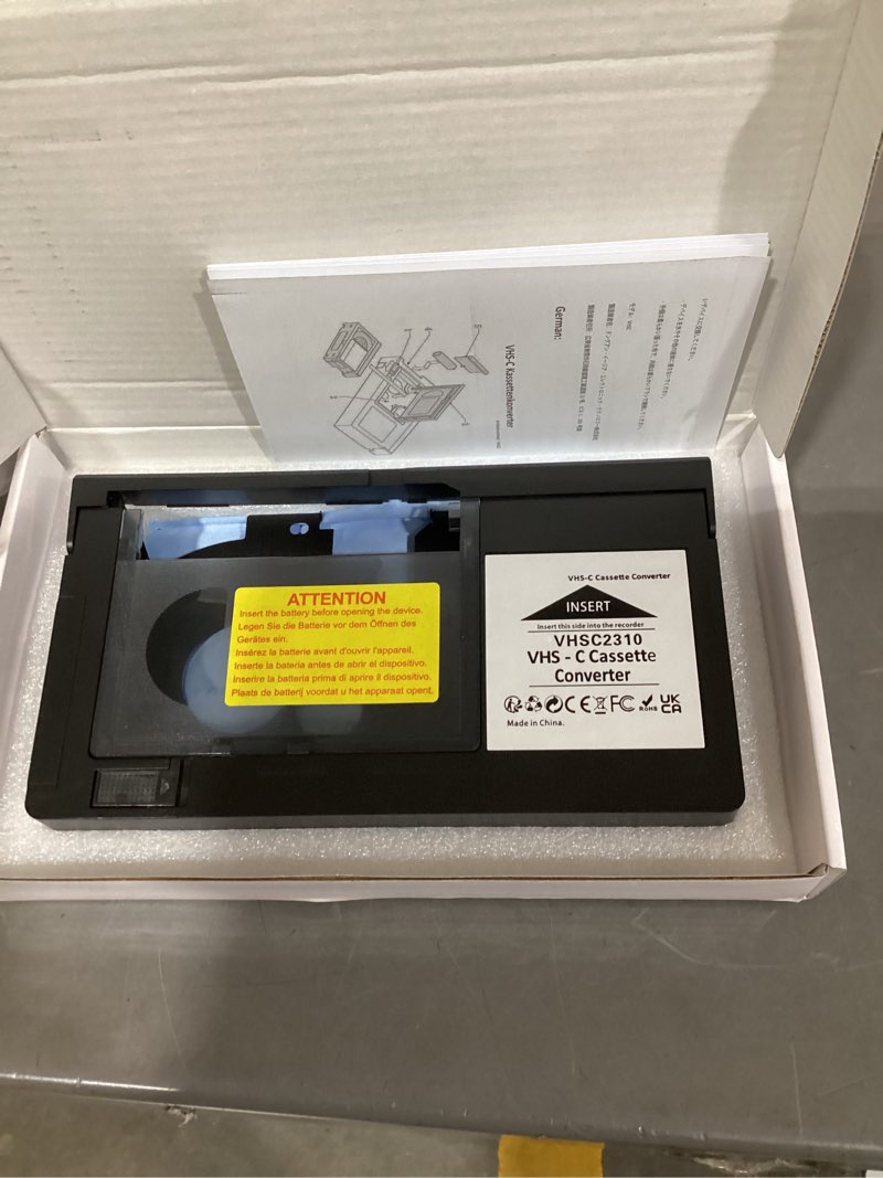 Condition photo showing Good Condition for vhs-c cassette adapter compatible with vhs-c svhs camcorders jvc rca panasonic motorized
