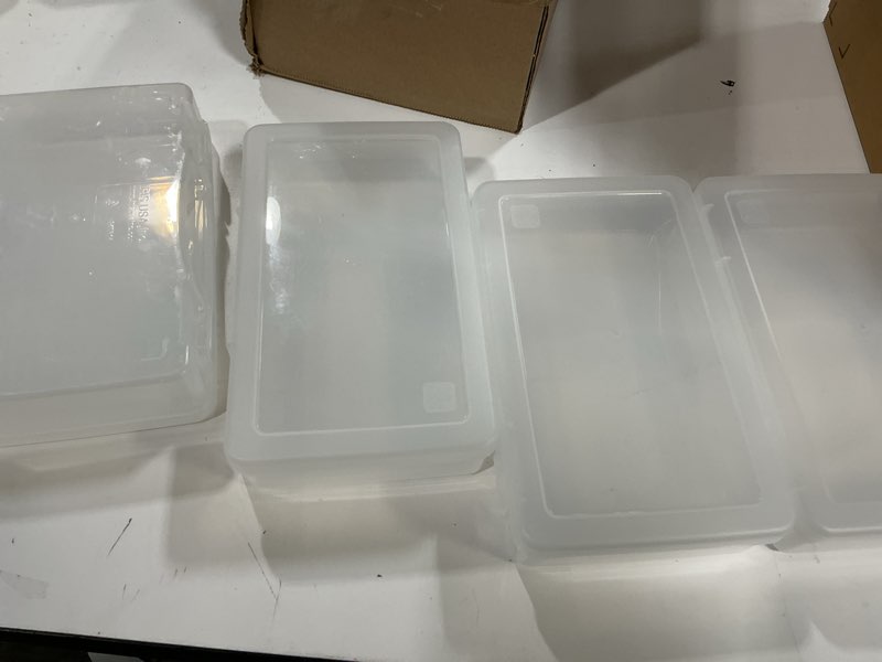 Condition photo showing As Is for simply tidy 8.5" x 11" storage case - portable case for documents, papers, sewing, crafts - bulk 10 pack