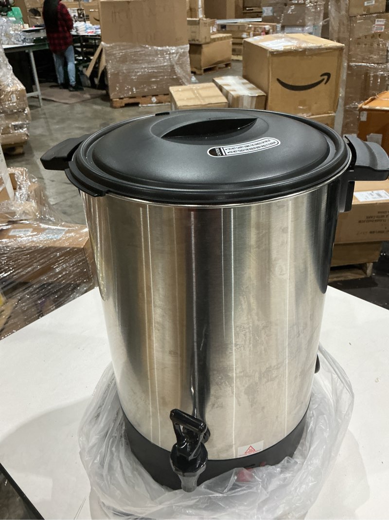 Condition photo showing As Is for similar kffkff commercial coffee urn 50 cup stainless steel coffee dispenser fast brew