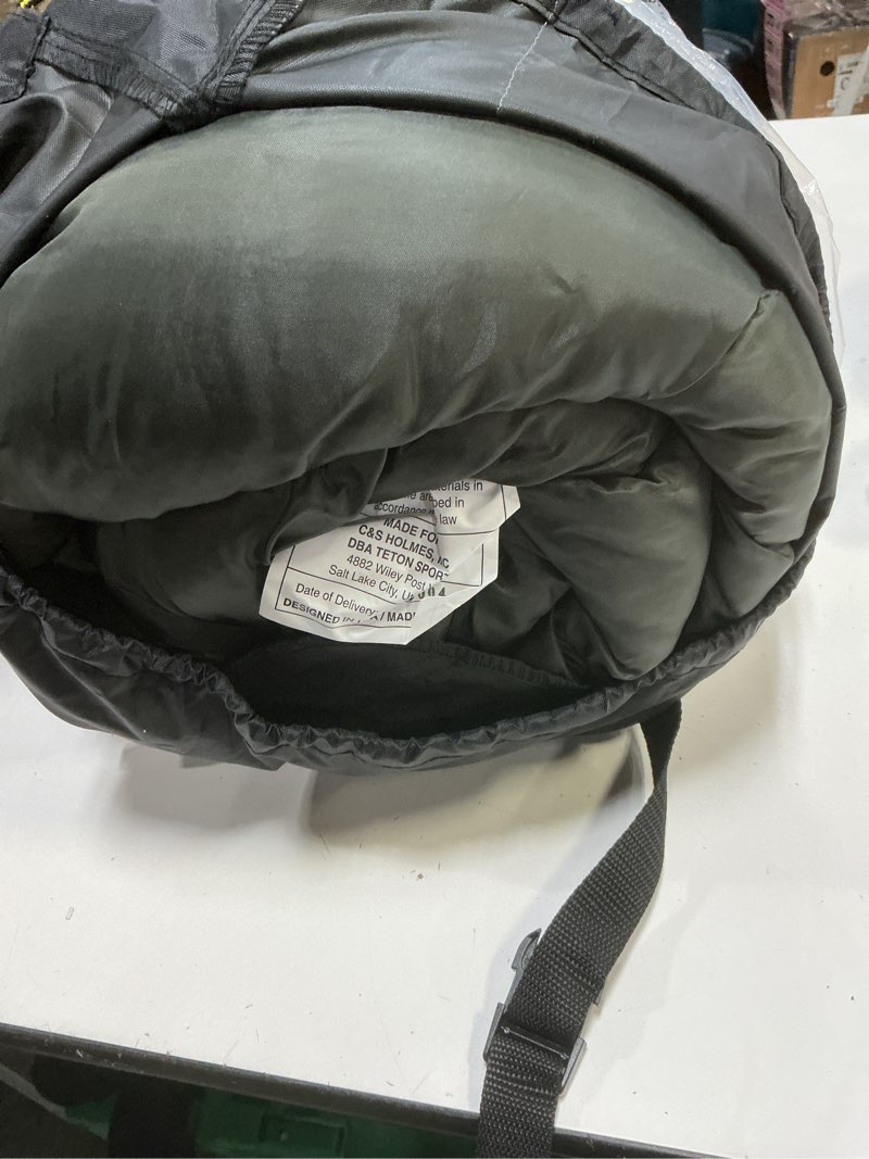 Condition photo showing Good Condition for teton celsius regular, 25f, 20f, 0f degree sleeping bags, all weather bag for adults and kids, camping made easy and warm, travel sack included grey regular 0f