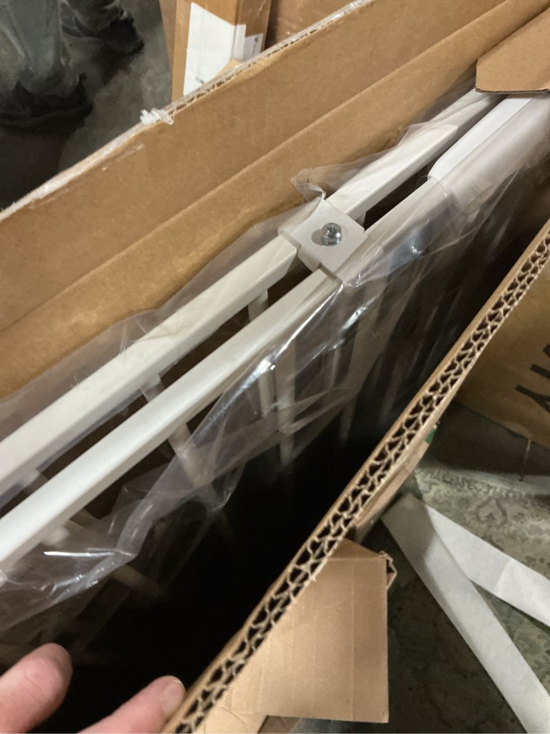 Condition photo showing New/Like New for babelio baby gate for stairs, kitchen & doorways, 26-43" w 28" h no bottom bar| easy installation| one-handed operation| auto-close| hardware mount (drill needed) safety dog/pet gate indoor (white)