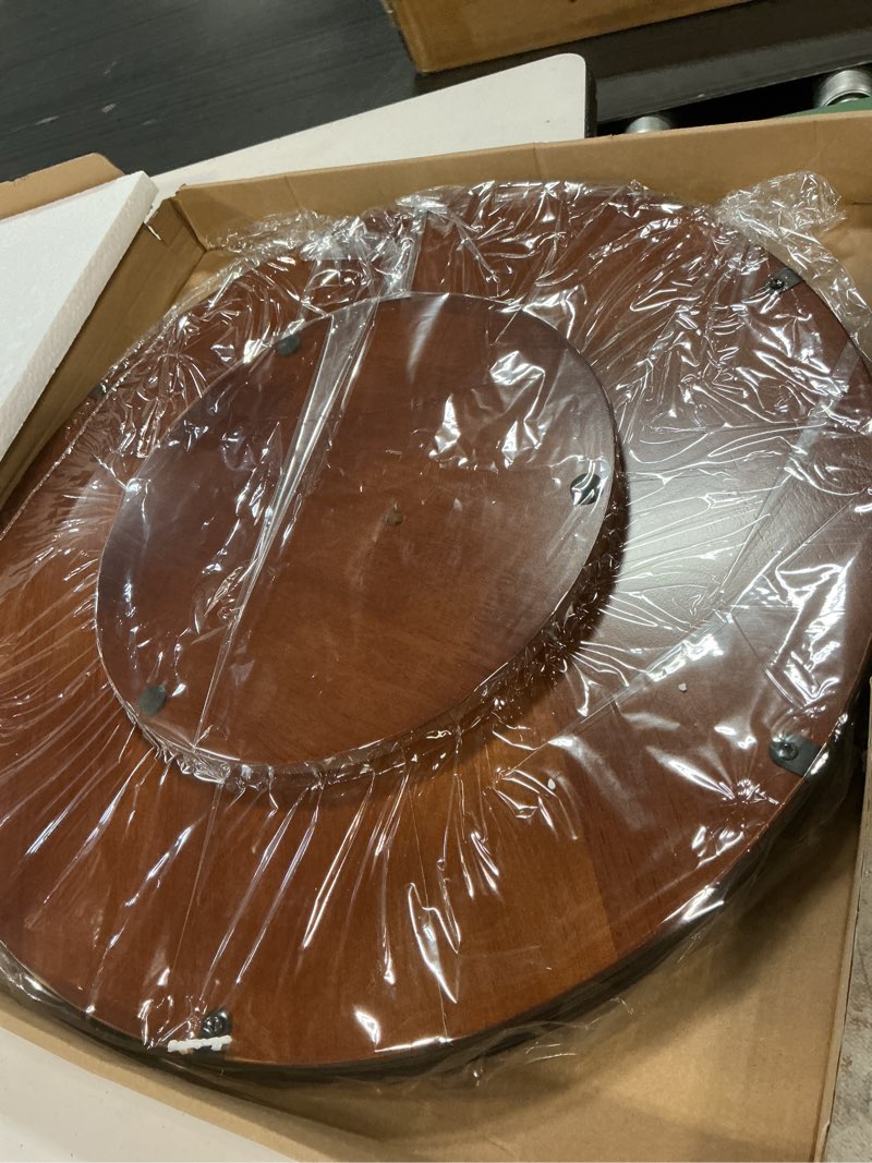 Condition photo showing Good Condition for farmhouse oak 21" lazy susan turntable organizer for cabinet, round wooden lazy susan organization and storage for dining table, pantry, kitchen, countertop, cupboard,home decor, walnut (21) walnut 21 inches