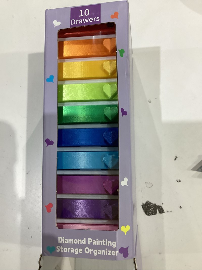 Condition photo showing As Is for Diamond Art Accessories,Diamond Painting Storage-Large Capacity, Adjustable Tray with lids,Dust-Proof,10 Storage Trays Kits&Diamond Portable Organizer for Tools, and Accessories