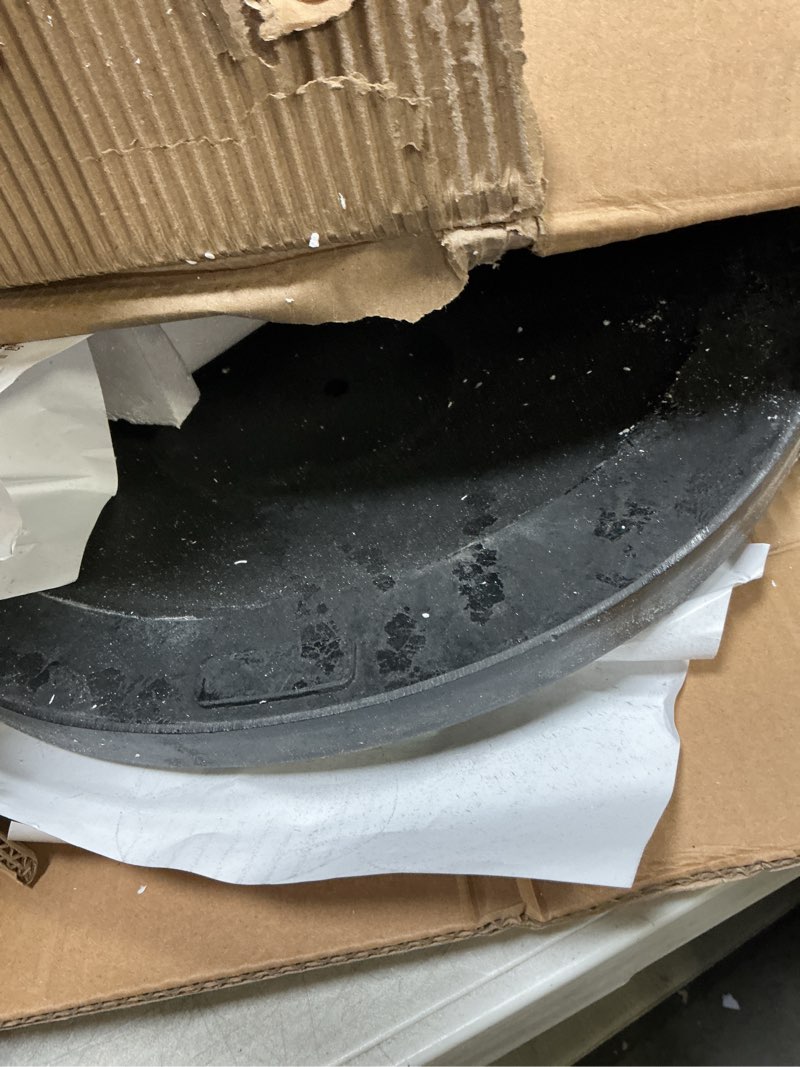 Condition photo showing Good Condition for Backyard Expressions Round Patio Umbrella Base – Heavy Duty Resin-Coated Calcium Carbonate Stand with Adjustable Pole Adapters Fits 1.5"–2" Poles, Weather-Resistant Black 20 Lb