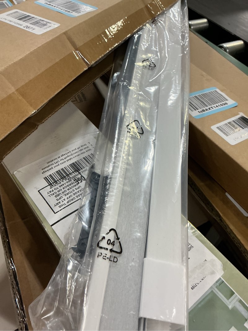 Condition photo showing New/Like New for lazblinds cordless cellular shades, no tools no drill blackout honeycomb shades pleated blinds for windows, 33'' w x 36'' h, silver white blackout-silver white 33'' w x 36'' h