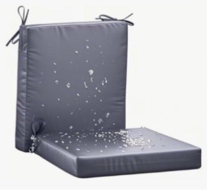 samty 18.5 x 16 inch outdoor chair cushions for patio furniture, uv resistant non slip waterproof re