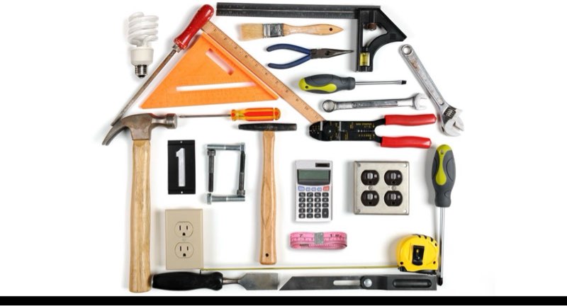 Mixture of small miscellaneous loose tools, screws, latches, home repair accessories