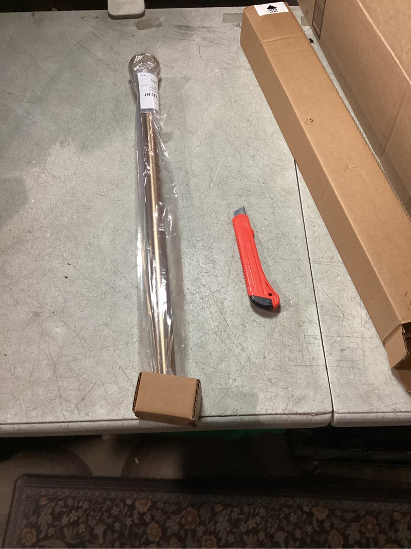 Condition photo showing New/Like New for Shower Curtain Rod, 1" Diameter Heavy Duty Tension Shower Rod, Non Slip Adjustable 28-74 inch No Drill Shower Curtain Rods Spring Tension For Bathroom, Shower Stall, No Rust, Brushed Nickel 28-74 Inches Brushed Nickel