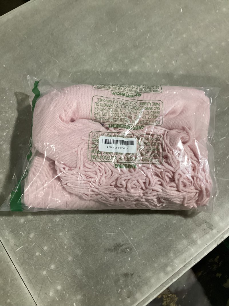 Condition photo showing New/Like New for Vonty Pink Knitted Blanket with Tassels Fringe 50" x 60", Super Soft Knit Throw Blanket, Farmhouse Decorative Lightweight Blanket for Couch, Sofa, Bed Pink 50" x 60"