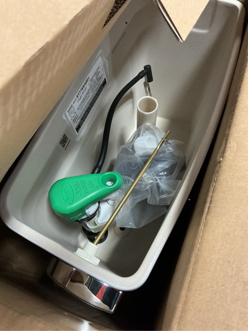 Condition photo showing Good Condition for toto drake 1.6 gpf toilet tank with washlet+ auto flush compatibility, cotton white - st776sa#01
