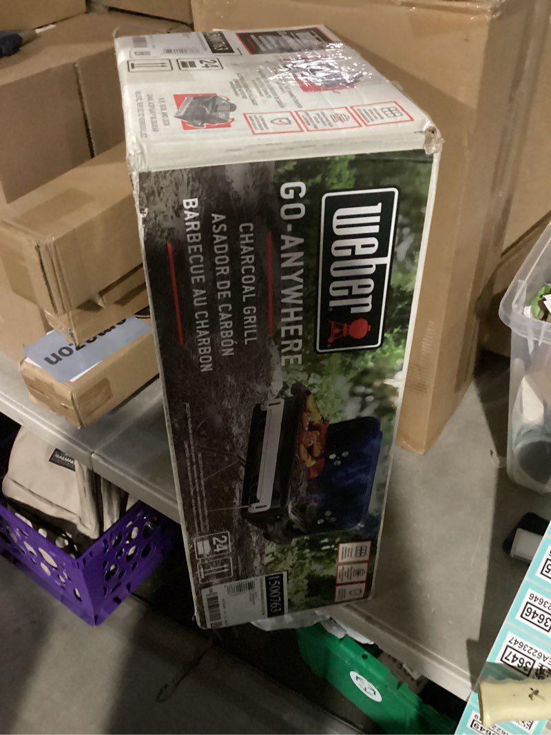 Condition photo showing New/Like New for weber go-anywhere charcoal grill charcoal split grate 11.5"x19.5"x15"