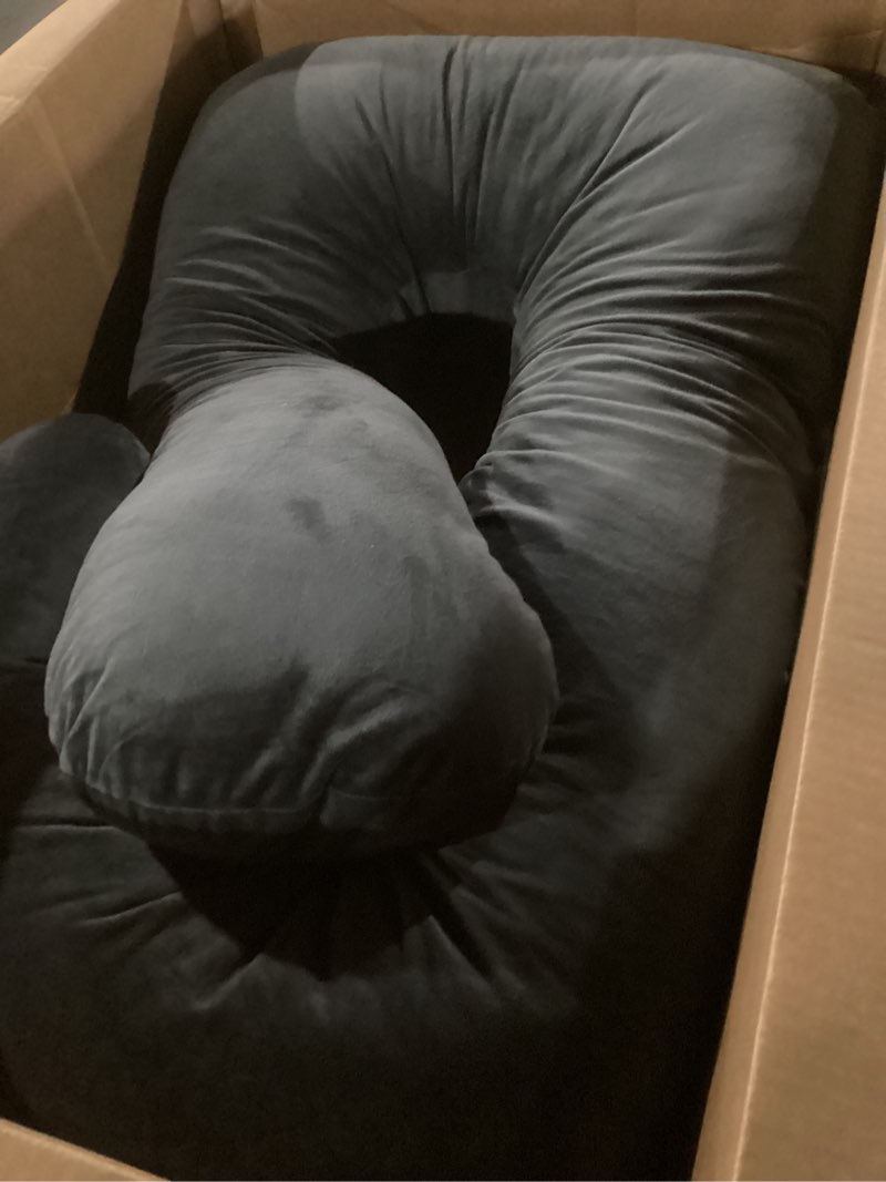 Condition photo showing Good Condition for momcozy pregnancy pillows for sleeping, u shaped full body maternity pillow with removable cover - support for back, legs, belly, hips for pregnant women, 57 inch pregnancy pillow for women, grey