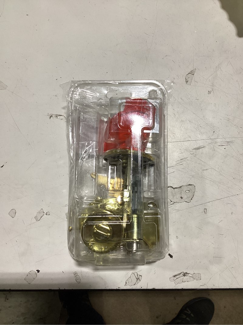 Condition photo showing As Is for reliabilt gallo polished brass exterior keyed entry door knob