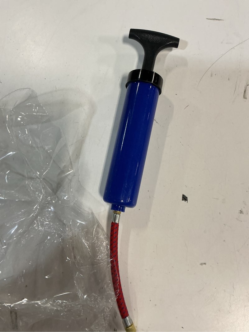 Condition photo showing As Is for 9pcs Ball Pump Kits, Blue Air Pump for Balls with Windpipe Inflation Needle Air Nozzle Basketball Soccer Ball Football Air Pump for Inflatables