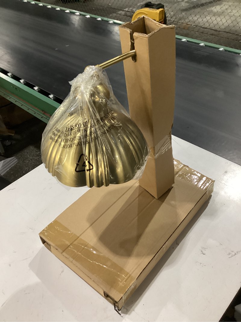 Condition photo showing New/Like New for fluted scallop brass table lamp - hearth & hand™ with magnolia