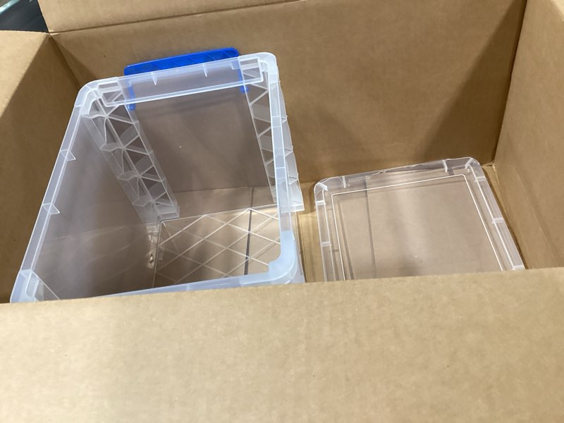 Condition photo showing Good Condition for Advantus Super Stacker File Box, Letter Size, Clear (36872)