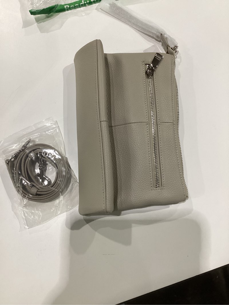 Condition photo showing New/Like New for befen Genuine Leather Crossbody Bags for Women, Small RFID Leather Cross Body Purses Shoulder Handbags Beige Grey