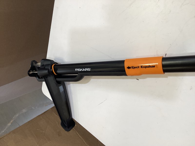 Condition photo showing As Is for fiskars xact weed puller, length: 1 m, stainless steel handle/plastic handle, black/orange