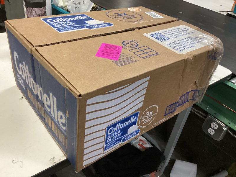 Condition photo showing New/Like New for Cottonelle Ultra Clean Toilet Paper with Active CleaningRipples Texture, Strong Bath Tissue, 24 Family Mega Rolls = 132 Regular Rolls (4 Packs of 6) Family Mega 353 Sheets (Pack of 24)