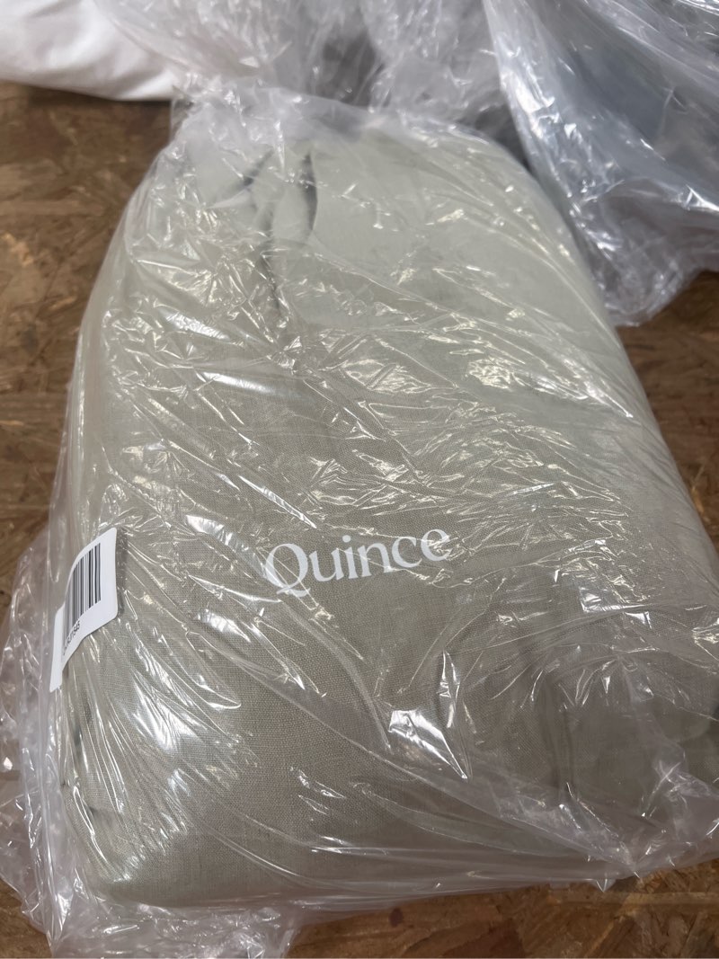 Condition photo showing Good Condition for european linen duvet cover set, king/cal king, willowleaf