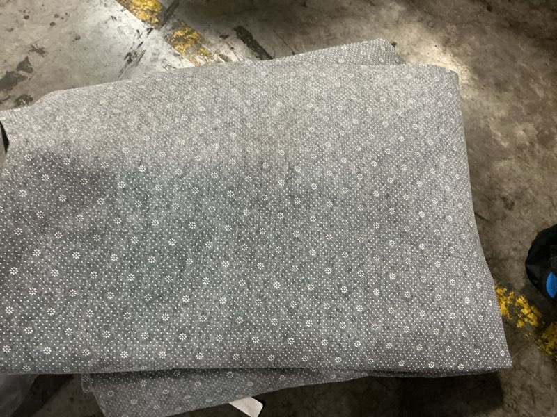 Condition photo showing As Is for unknown size )eco friendly non-slip dual surface 0.15 in. rug pad