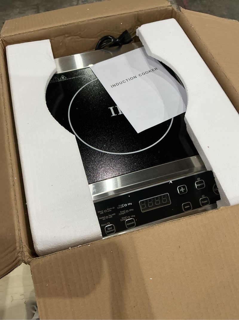 Condition photo showing Good Condition for portable induction cooktop, 3500w countertop burner, 8 heat settings heat settings & stainless steel housing, 24h appointment scheduling