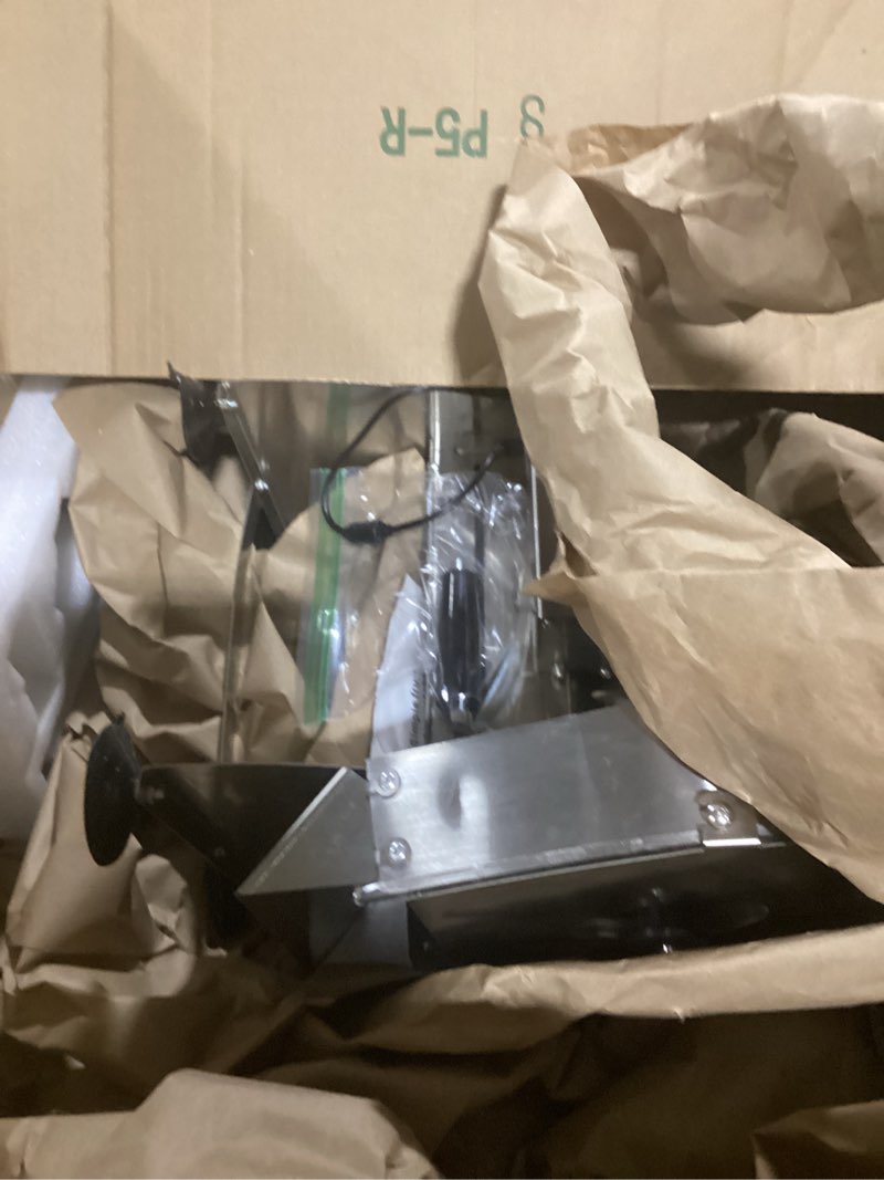 Condition photo showing Good Condition for Commercial Vegetable Slicer Electric & Manual, 0–13mm,Commercial Fruit Stainless Steel Fruit Cutter Machine 2-IN-1, High-Speed Food Slicer for Cabbage, Potatoes, Tomatoes, Lemons 0-13MM