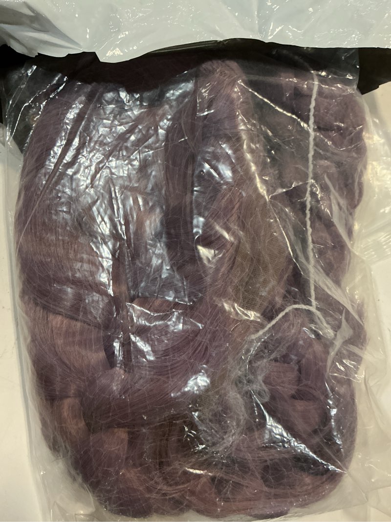 Condition photo showing Good Condition for purple double braid wig long micro twist braided wigs for women realistic lace front glueless french pre braid lace wig with baby hair glueless synthetic heat resistant cosplay daily 22inch 24 purple twist braided wigs